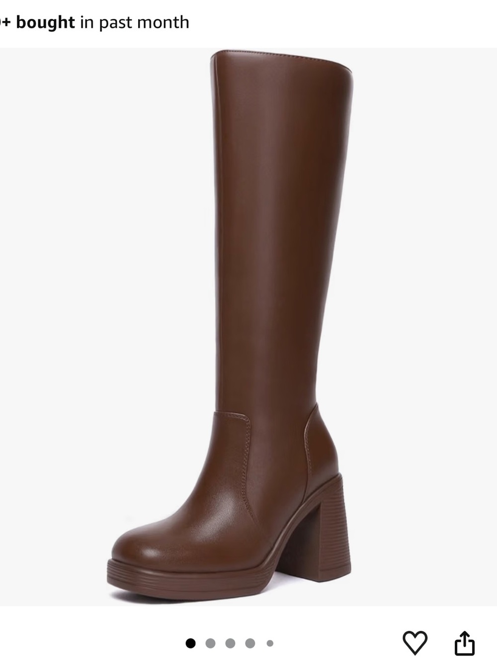 Women’s Over-the-Knee Platform Block Heel Boots - Brown